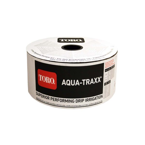magen de la cinta de riego Aqua-Traxx PBX, ideal para riego agrícola, con tecnología PBX que mejora la distribución del agua y aumenta la resistencia a obstrucciones.